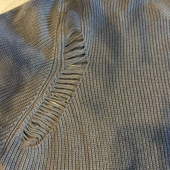 Fate Women’s Distressed Olive Green & Black Tie Dye Sweater - Size S - Picture 4 of 7